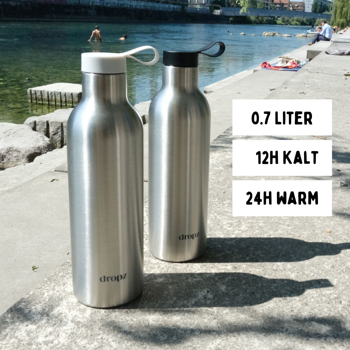 dropz Bottle silver - 0.7L