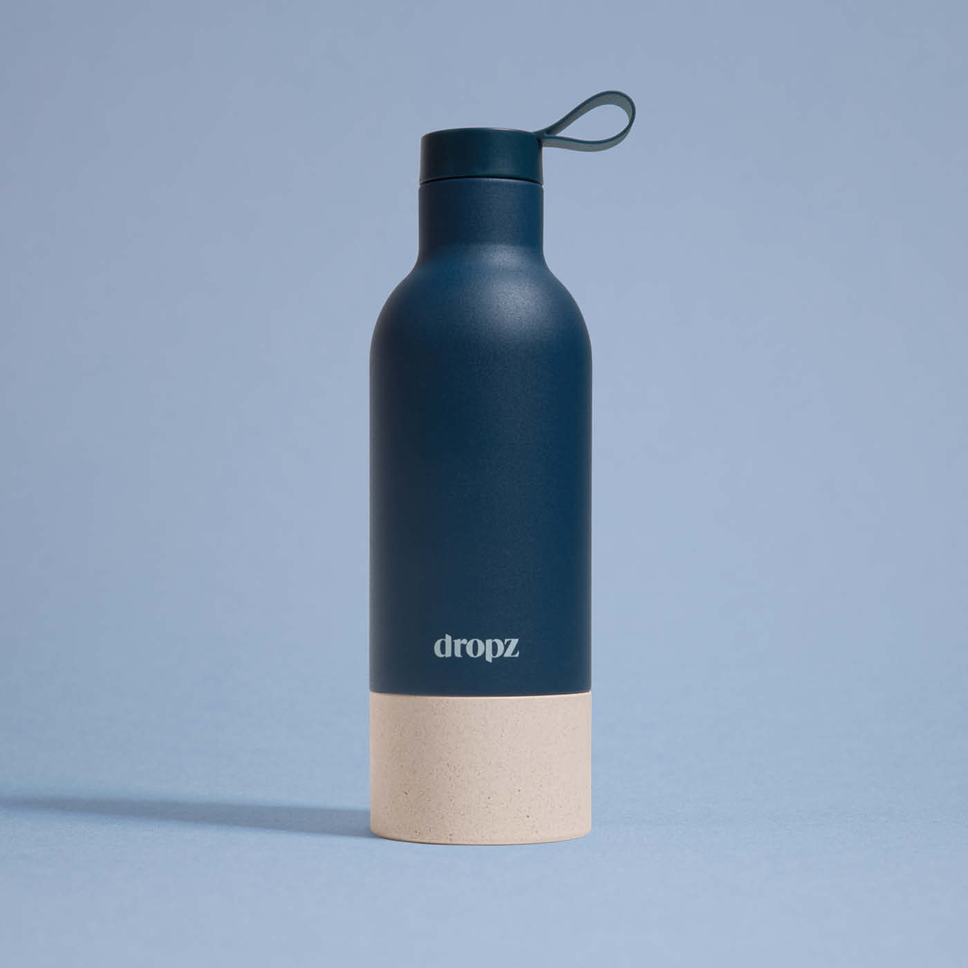 dropz Bottle blue - 0.5L with storage compartment
