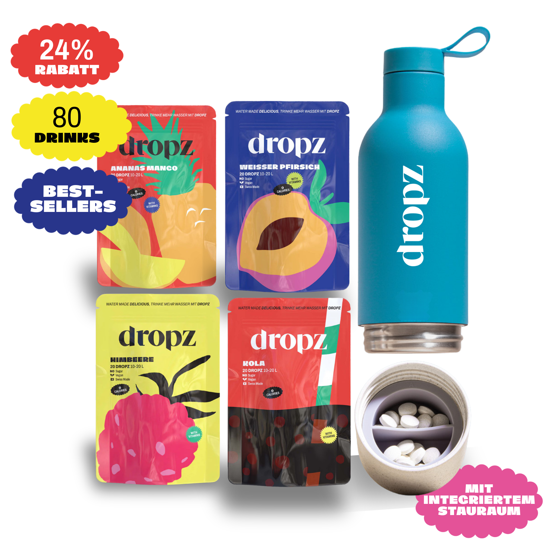 Starter-Sets - dropz + Flasche nach Wahl