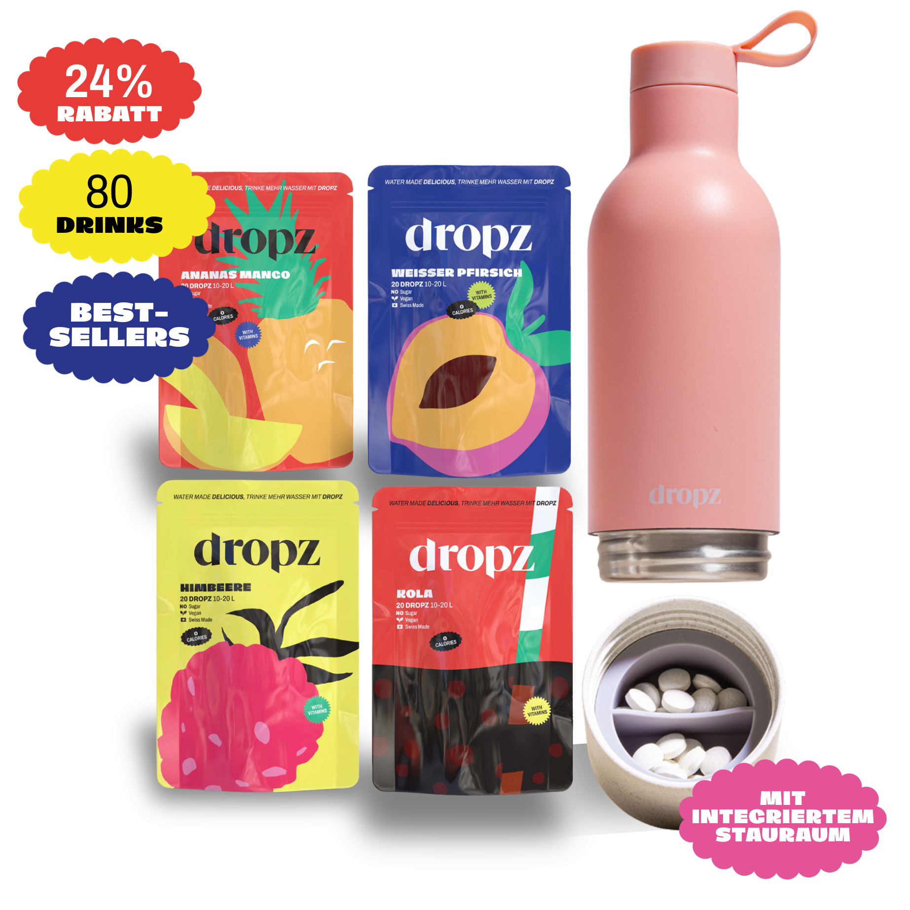 Starter-Sets - dropz + Flasche nach Wahl