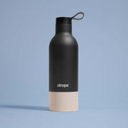 dropz Flasche schwarz - 0.5 L mit Aufbewahrungsfach